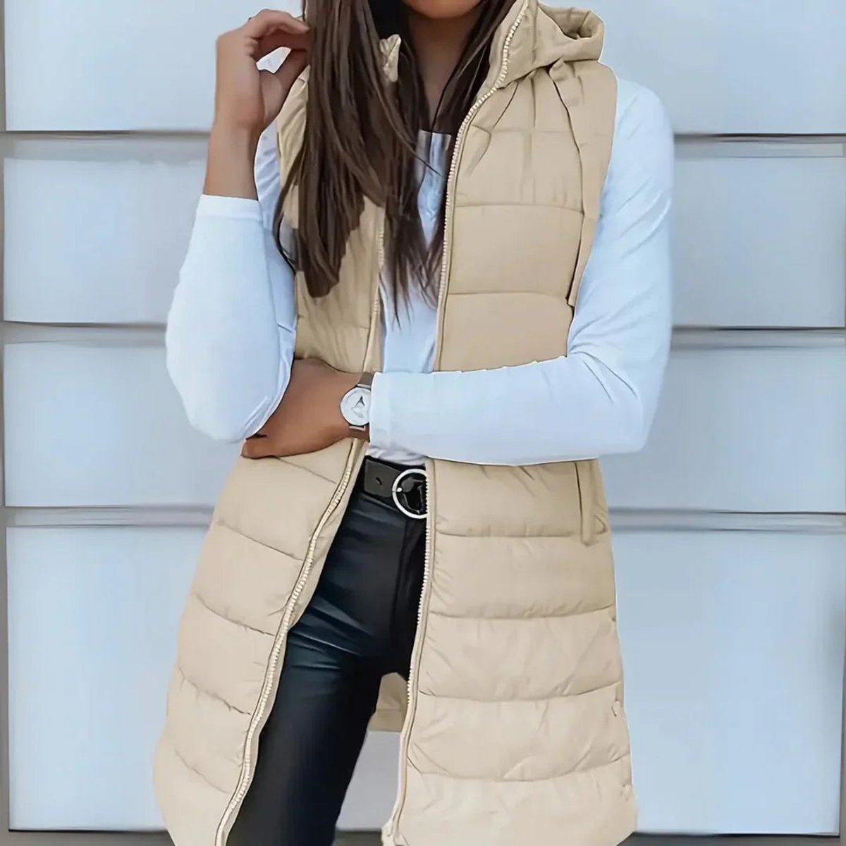 Women's Hooded Sleeveless Puffer Vest Lightweight Layering Stylish Casual
