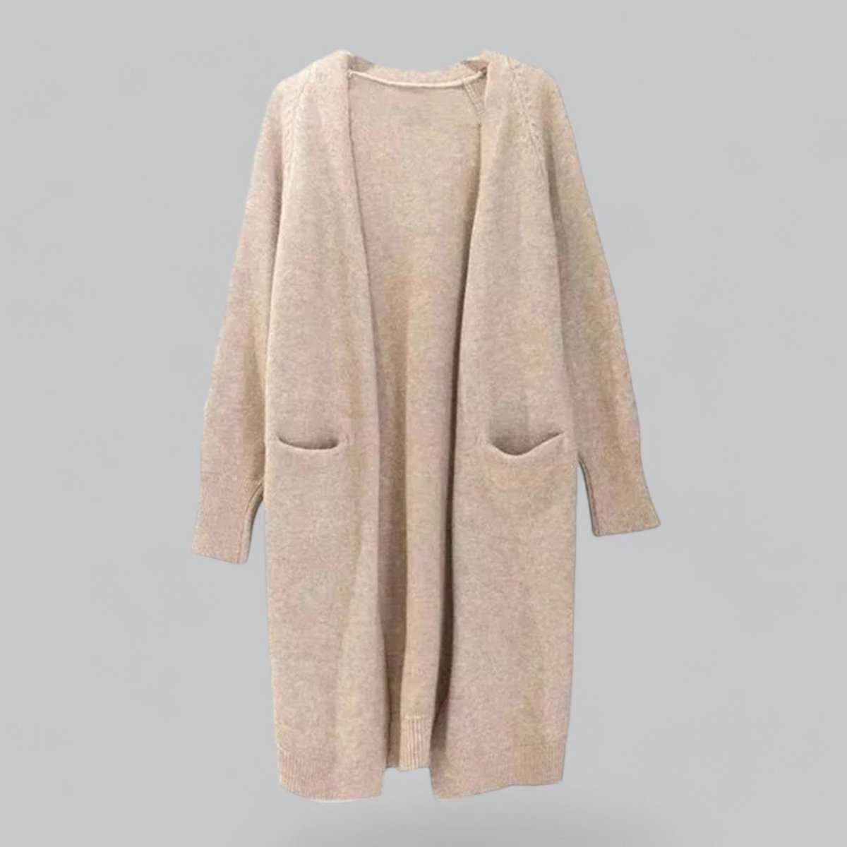Women's Oversized Knit Cardigan Open-Front Long Sleeve Relaxed Casual