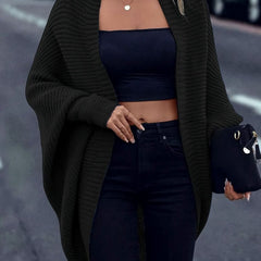 Women's Oversized Longline Cardigan Open-Front Knit Casual Layering