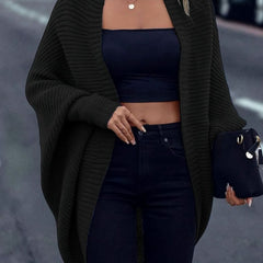 Women's Oversized Longline Cardigan Open-Front Knit Casual Layering