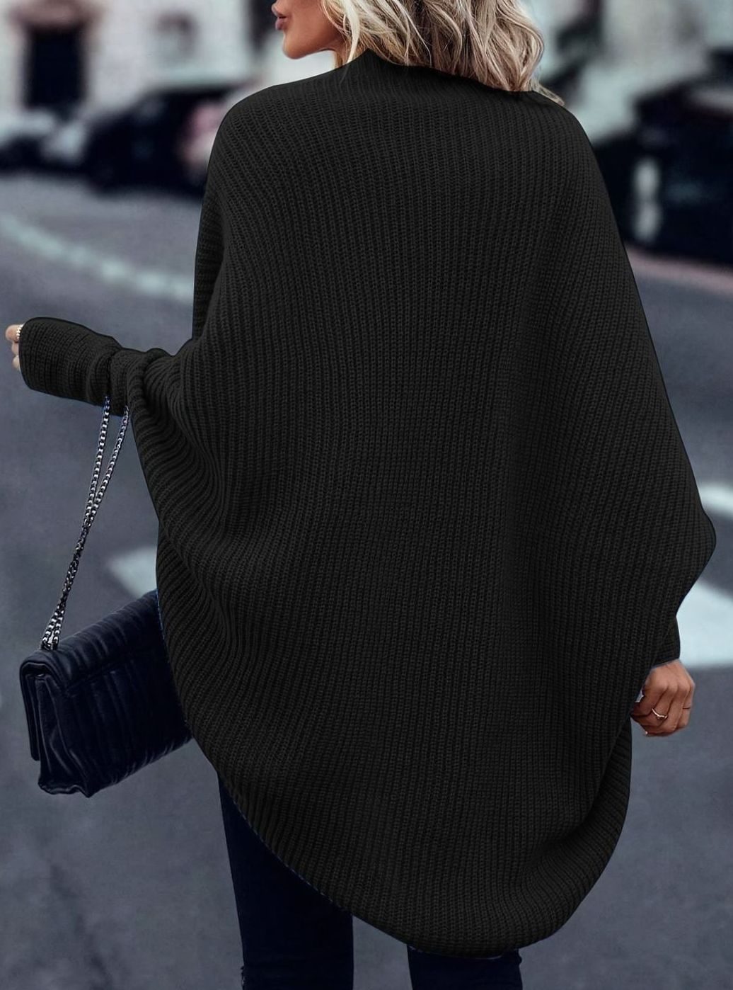 Women's Oversized Longline Cardigan Open-Front Knit Casual Layering