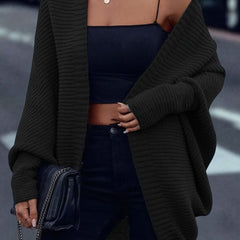 Women's Oversized Longline Cardigan Open-Front Knit Casual Layering