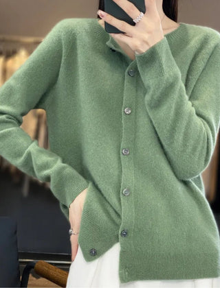 Women's Oversized Button-Front Knit Cardigan Relaxed Fit Long Sleeve Casual