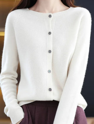 Women's Oversized Button-Front Knit Cardigan Relaxed Fit Long Sleeve Casual