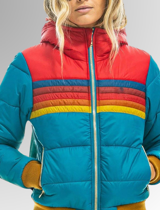 Women's Quilted Puffer Jacket Stylish Design Zipper Closure Warm Layering
