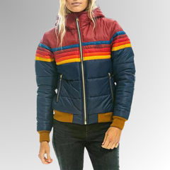 Women's Quilted Puffer Jacket Stylish Design Zipper Closure Warm Layering