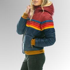 Women's Quilted Puffer Jacket Stylish Design Zipper Closure Warm Layering