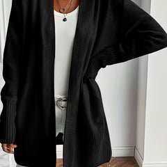 Women's Relaxed Open-Front Cardigan Sweater Long Sleeve Casual Layering
