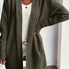 Women's Relaxed Open-Front Cardigan Sweater Long Sleeve Casual Layering
