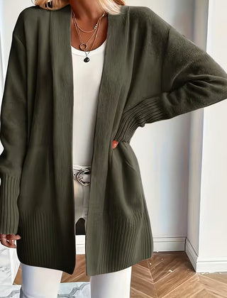 Women's Relaxed Open-Front Cardigan Sweater Long Sleeve Casual Layering