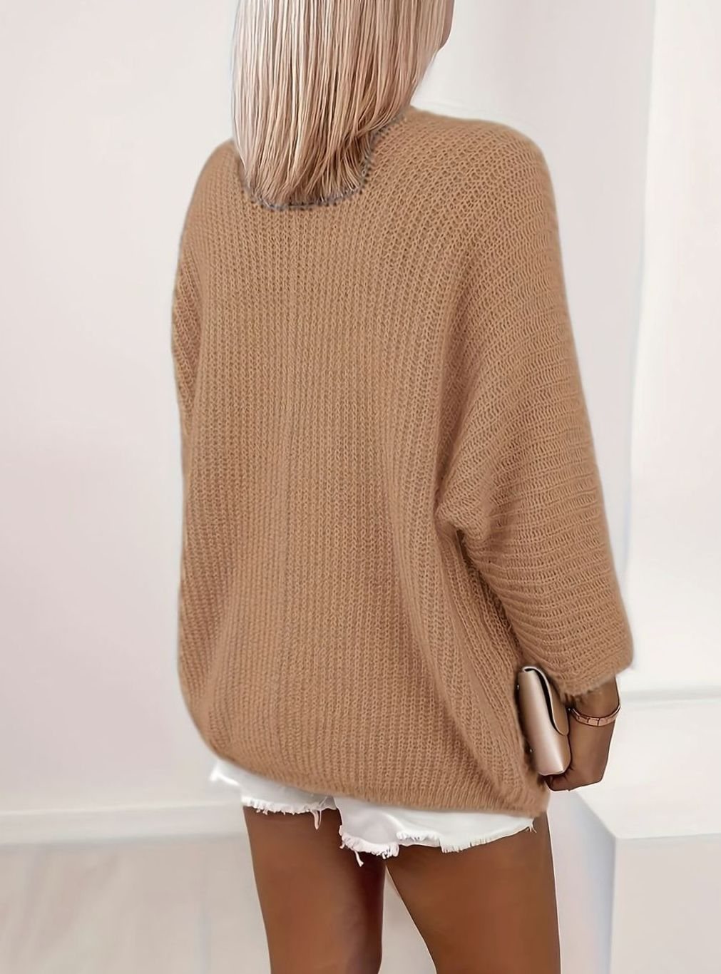 Women's Relaxed Open-Front Cardigan Sweater Lightweight Layering Casual Everyday