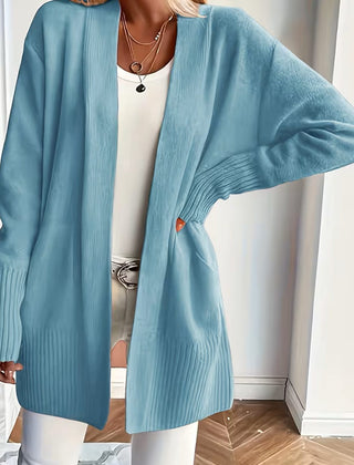 Women's Relaxed Open-Front Cardigan Sweater Long Sleeve Casual Layering