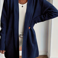 Women's Relaxed Open-Front Cardigan Sweater Long Sleeve Casual Layering