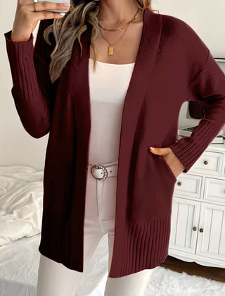 Women's Relaxed Open-Front Cardigan Sweater Long Sleeve Casual Layering
