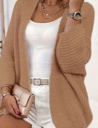Women's Relaxed Open-Front Cardigan Sweater Lightweight Layering Casual Everyday