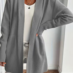 Women's Relaxed Open-Front Cardigan Sweater Long Sleeve Casual Layering