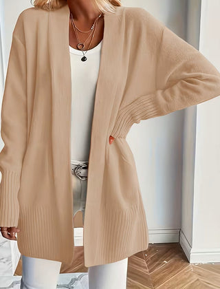 Women's Relaxed Open-Front Cardigan Sweater Long Sleeve Casual Layering