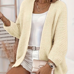 Women's Relaxed Open-Front Cardigan Sweater Lightweight Layering Casual Everyday