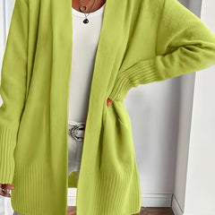 Women's Relaxed Open-Front Cardigan Sweater Long Sleeve Casual Layering