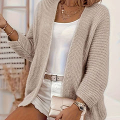 Women's Relaxed Open-Front Cardigan Sweater Lightweight Layering Casual Everyday