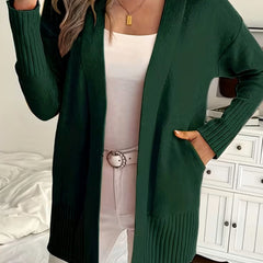 Women's Relaxed Open-Front Cardigan Sweater Long Sleeve Casual Layering