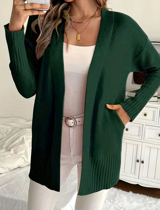 Women's Relaxed Open-Front Cardigan Sweater Long Sleeve Casual Layering