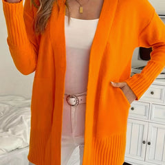 Women's Relaxed Open-Front Cardigan Sweater Long Sleeve Casual Layering