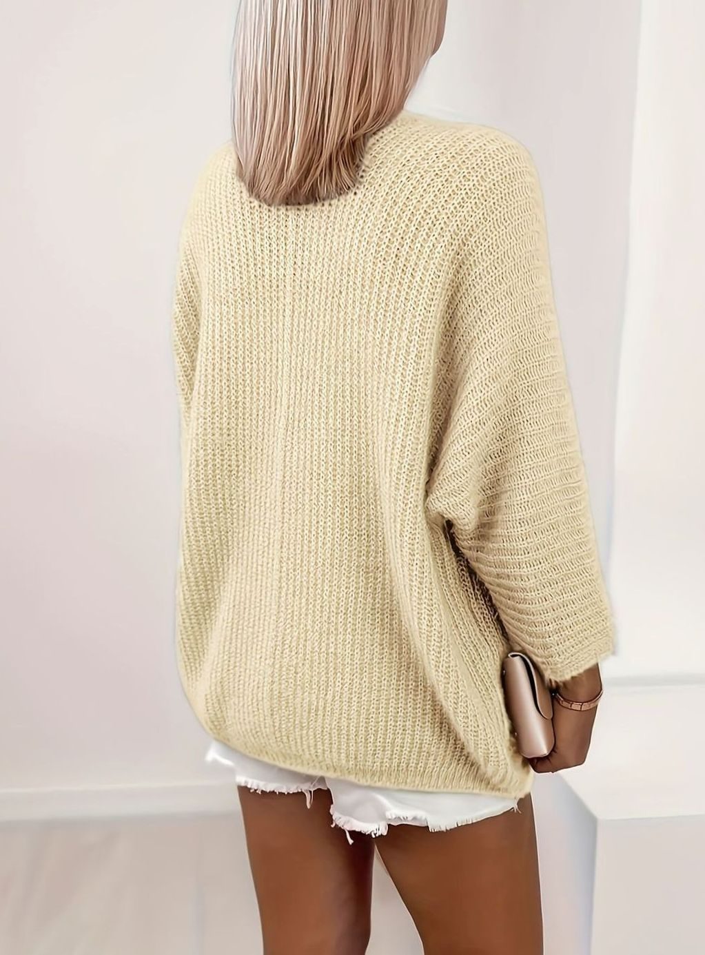 Women's Relaxed Open-Front Cardigan Sweater Lightweight Layering Casual Everyday