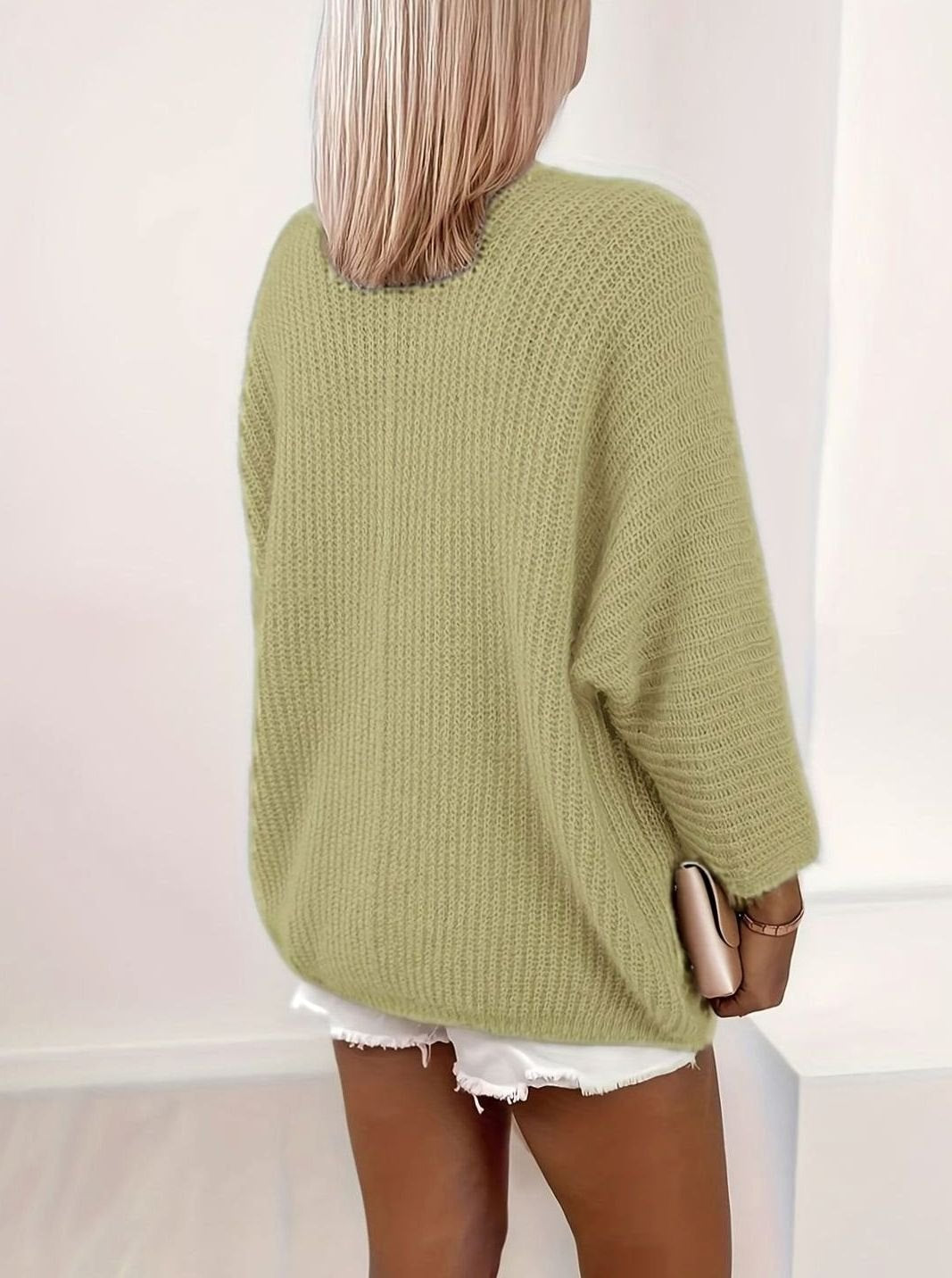 Women's Relaxed Open-Front Cardigan Sweater Lightweight Layering Casual Everyday