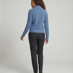 Women's Ribbed Knit Cardigan Button-Front Lapel Collar Layering Casual
