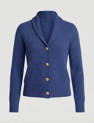 Women's Ribbed Knit Cardigan Button-Front Lapel Collar Layering Casual