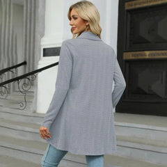Women's Textured Open-Front Cardigan Long-Sleeve Casual Layering Stylish