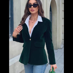 Women's Blazer Vest Jacket Single-Breasted Tailored Fit Stylish Layering