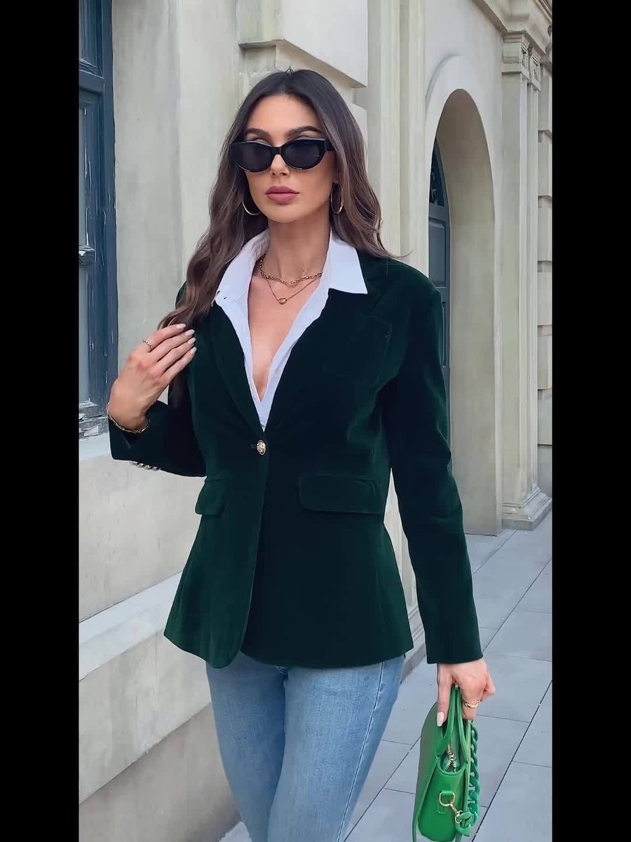 Women's Blazer Vest Jacket Single-Breasted Tailored Fit Stylish Layering