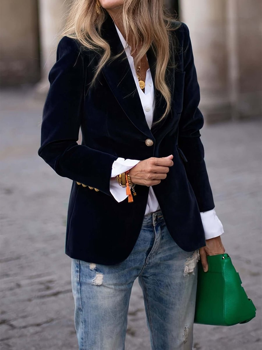 Women's Blazer Vest Jacket Single-Breasted Tailored Fit Stylish Layering