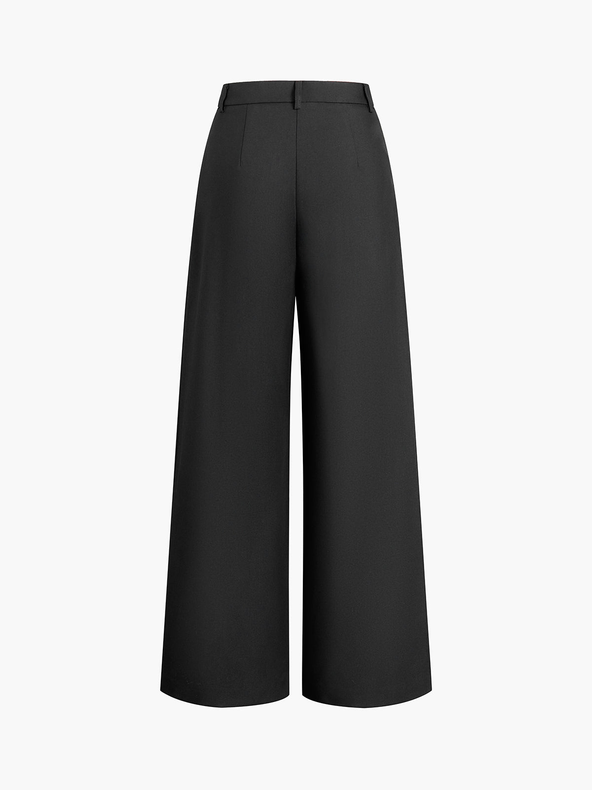 Women's Pleated Wide-Leg Pants High-Waisted Casual Everyday with Pockets